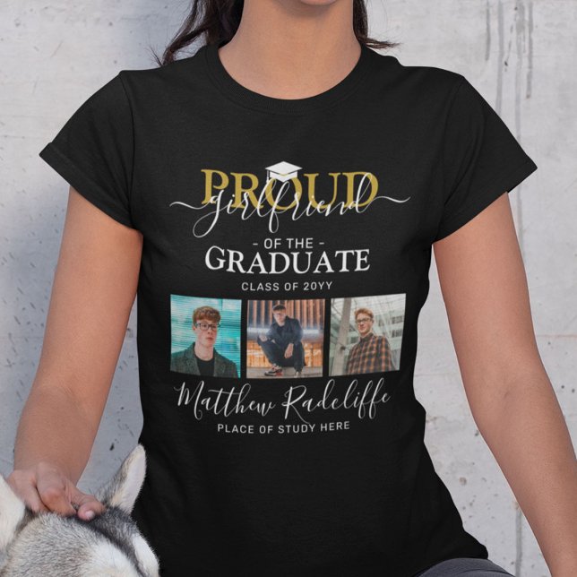 Camiseta Orgullosa novia del Collage de fotos de Graduados (Subido por el creador)