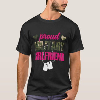 Camiseta Orgullosa Novia Militar Soldado Girlfriend