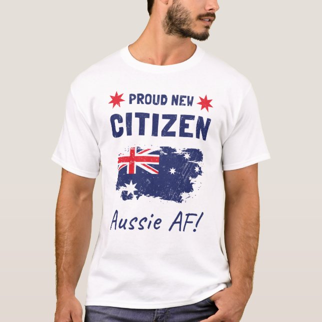 Camiseta Orgullosa nueva ciudadana australiana, ceremonia d (Anverso)