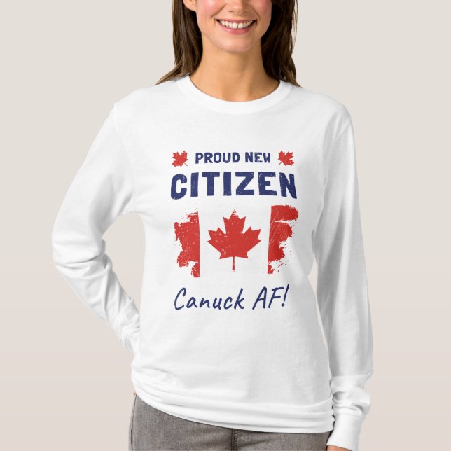 Camiseta Orgullosa nueva ciudadana canadiense, ceremonia de (Anverso)
