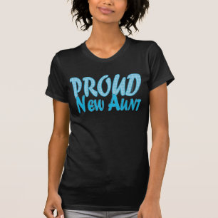 Camiseta Orgullosa nueva tía azul