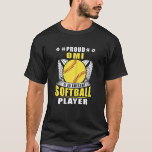 Camiseta Orgullosa Omi de un increíble jugador de sóftbol s