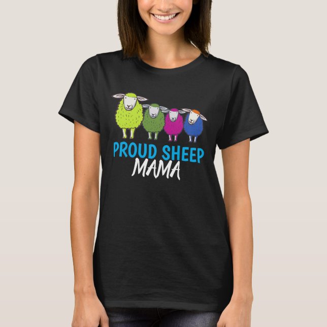 Camiseta Orgullosa oveja Mama Cute Sheep (Anverso)