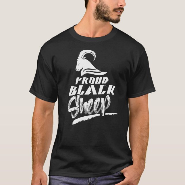 Camiseta Orgullosa oveja negra, humor sarcástico oscuro (Anverso)