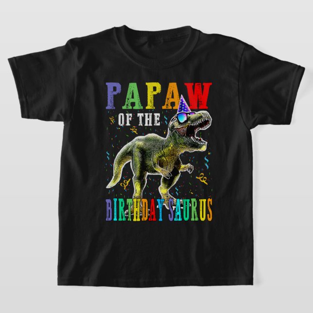 Camiseta Orgullosa PAPAW De La Dinosauria Del Cumpleaños Sa (Distribución)