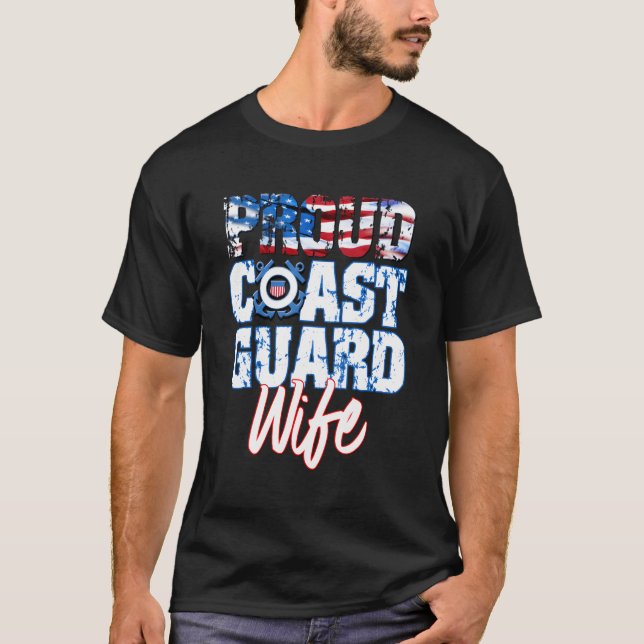 Camiseta Orgullosa Patriótica Estadounidense Guardacostas E (Anverso)