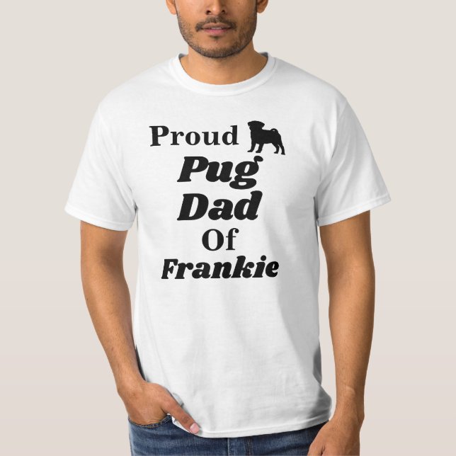 Camiseta orgullosa personalizada del papá del (Anverso)