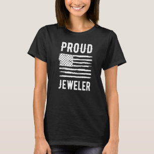 Camiseta Orgullosa profesión de joyero Bandera Americana Pr