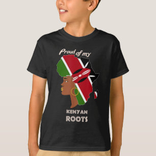Camiseta Orgullosa raíz keniana de Mes de la Historia Negra