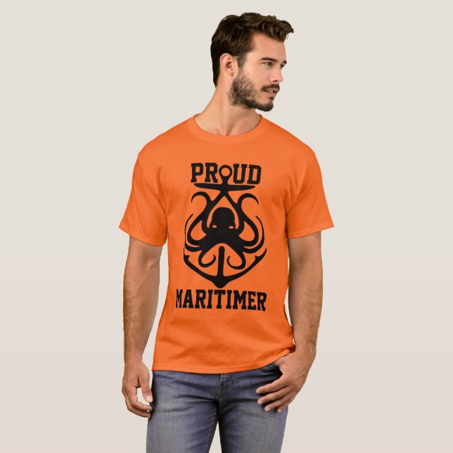 Camiseta Orgullosa ruta del faro de maritimer para el pulpo (Anverso completo)