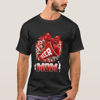 Camiseta Orgullosa Salud Mamá Roja Pom Pom Megaphone Coquet