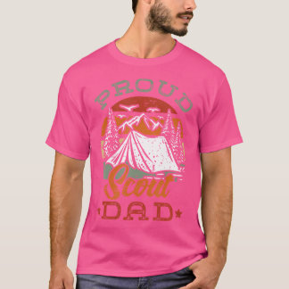Camiseta Orgullosa Scout Dad Por Un Líder Juvenil De Campam