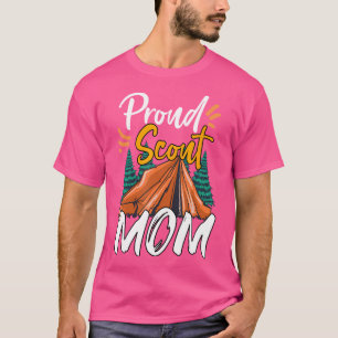 Camiseta Orgullosa Scout, Mamá Escultándose Del Camping De 
