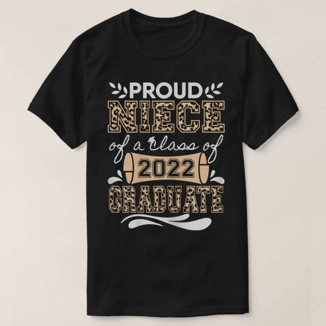 Camiseta Orgullosa sobrina de una clase de graduados de 202 (Diseño del anverso)