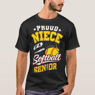 Camiseta Orgullosa sobrina de una senior de softball clase