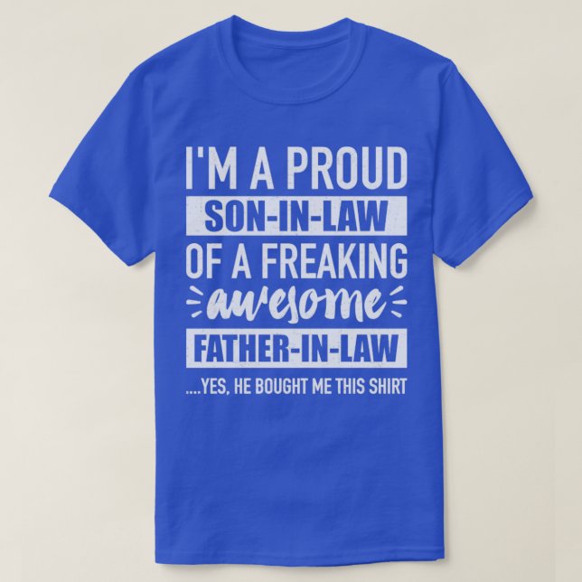 Camiseta Orgullosa soninlaw de la increíble patria (Diseño del anverso)