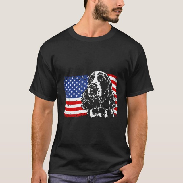 Camiseta Orgullosa Springer español Bandera estadounidense  (Anverso)
