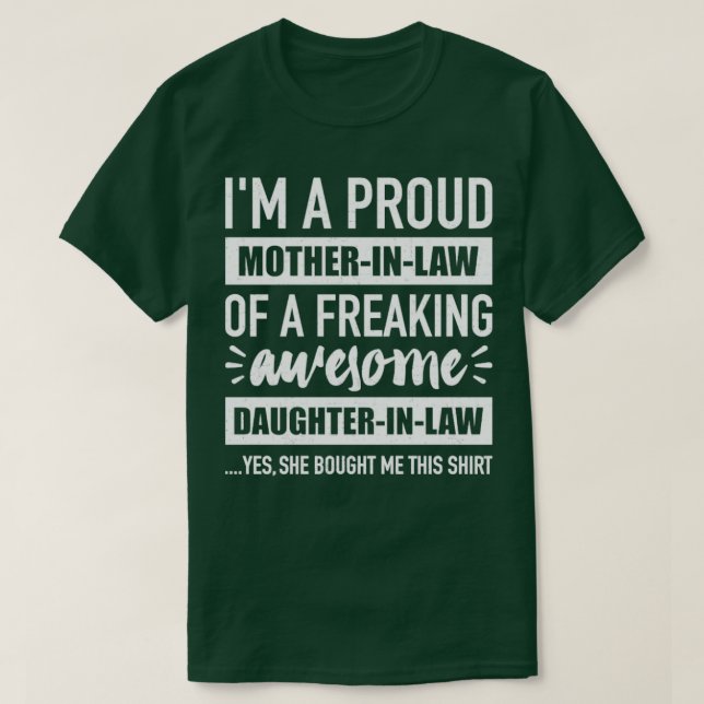 Camiseta Orgullosa suegra de la increíble hijastra (Diseño del anverso)