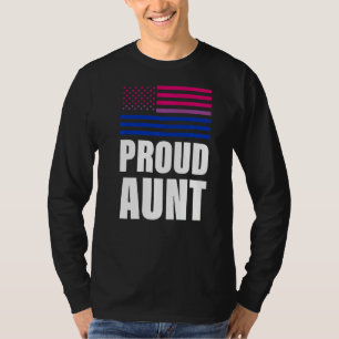 Camiseta Orgullosa tía Bisexual Bandera Orgullo Gay Lgbt