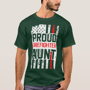Camiseta Orgullosa tía de bomberos por apoyar a sobrina o