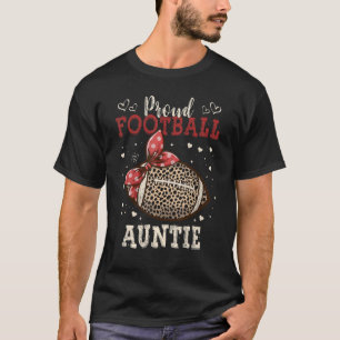 Camiseta Orgullosa Tía de Fútbol Mujeres Leopardo Día de J