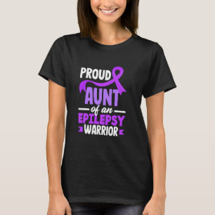 Camiseta Orgullosa Tía De La Epilepsia De La Guerrera Epile