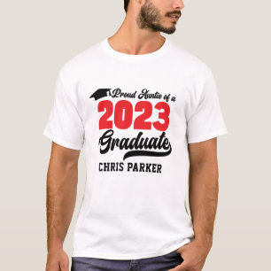 Camiseta Orgullosa tía de un alfabeto rojo moderno graduado