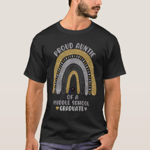 Camiseta Orgullosa tía De Un Graduado De Escuela Secundaria
