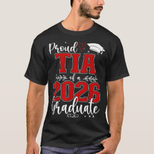 Camiseta Orgullosa tia de un graduado de la clase de 2026 s