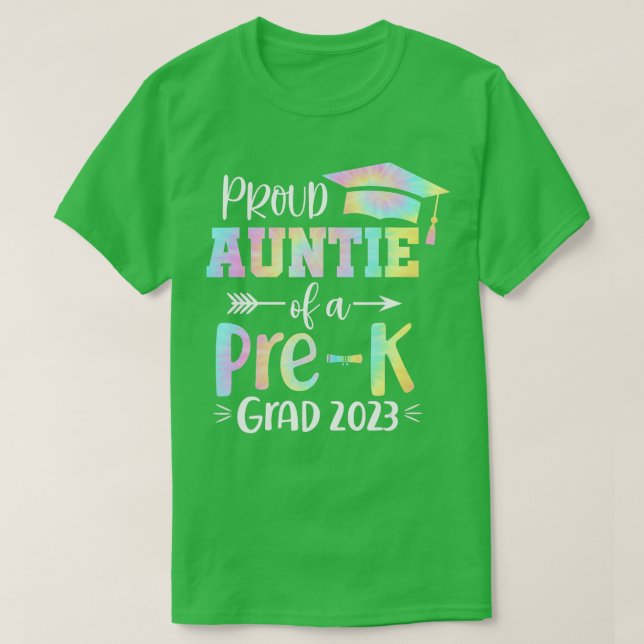 Camiseta Orgullosa Tía De Un Graduado Preuniversitario De 2 (Diseño del anverso)