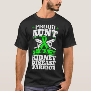 Camiseta Orgullosa Tía De Un Guerrero De La Enfermedad Rena
