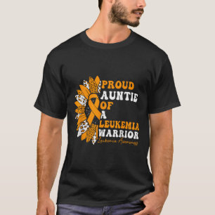 Camiseta Orgullosa Tía De Un Guerrero De La Leucemia