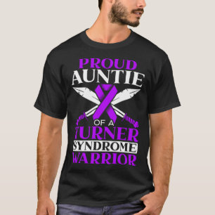 Camiseta Orgullosa Tía De Un Guerrero Del Síndrome De Turne