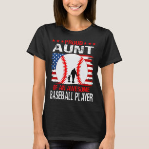 Camiseta Orgullosa Tía De Un Impresionante Béisbol
