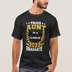 Camiseta Orgullosa Tía De Una Clase De 2022 Graduado Superi
