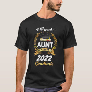 Camiseta Orgullosa Tía De Una Clase De 2022 Graduado Superi