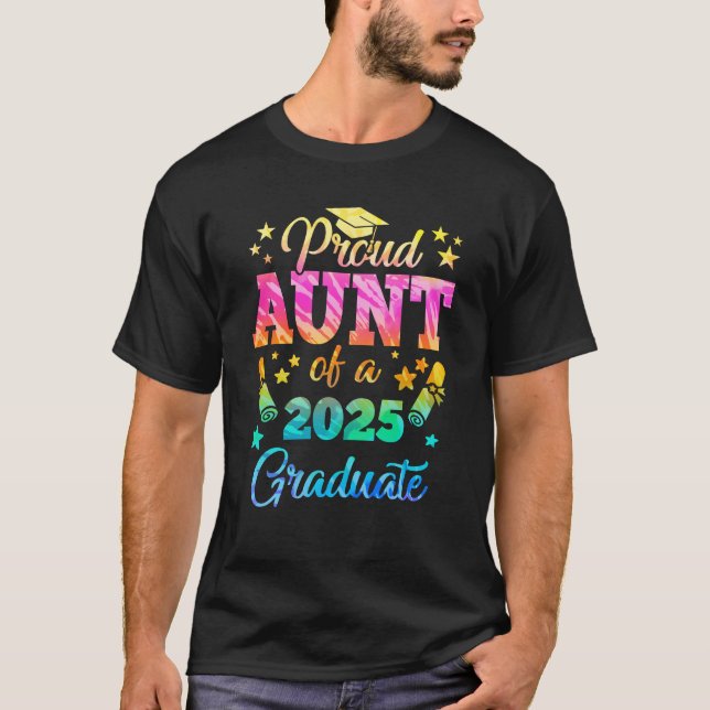 Camiseta Orgullosa Tía De Una Clase De 2025 Graduado Superi (Anverso)