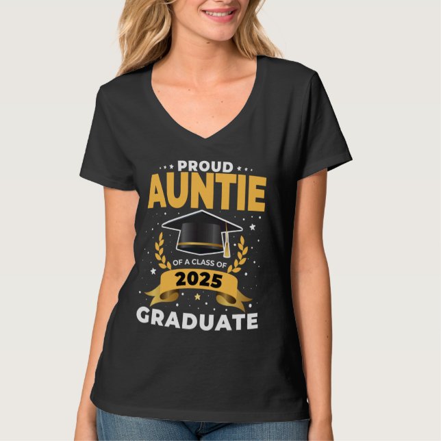 Camiseta Orgullosa tía de una clase de Graduado Superior Gr (Anverso)