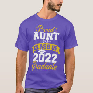 Camiseta Orgullosa tía de una clase de graduados de 2022
