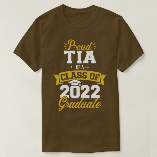 Camiseta Orgullosa tia de una clase de graduados de grado s (Diseño del anverso)