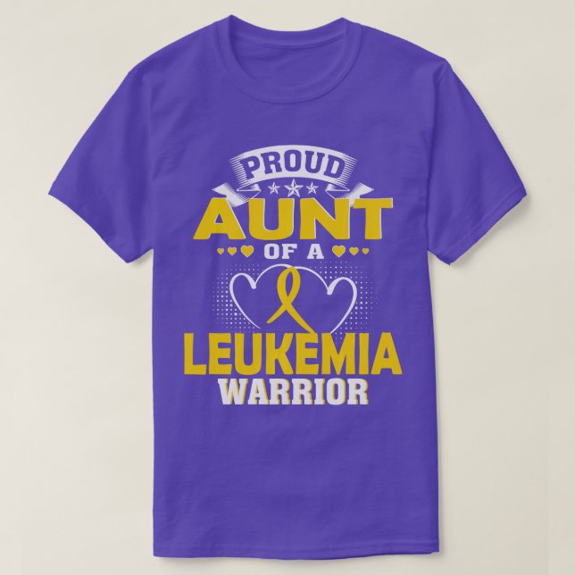 CAMISETA ORGULLOSA TÍA DE UNA DEMOSTRADORA DE LEUKEMIA (Diseño del anverso)