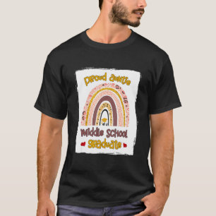 Camiseta Orgullosa Tía De Una Escuela Secundaria Ra
