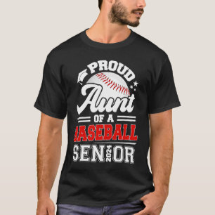 Camiseta Orgullosa Tía De Una Graduación Superior De Béisbo