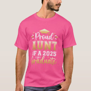 Camiseta Orgullosa tía de una mujer graduada de 2025