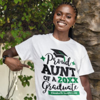 Orgullosa tía de una tassel verde negro graduada d