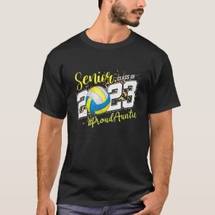 Camiseta Orgullosa tía del 2023 Senior Graduate Volleyball 
