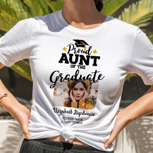 Camiseta Orgullosa tía del año del nombre de la escuela de 