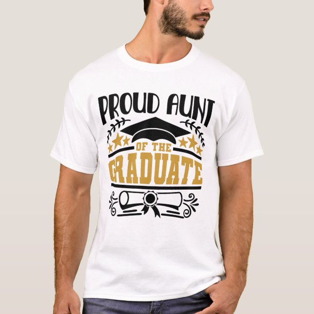 Camiseta Orgullosa Tía Del Graduado (Anverso)