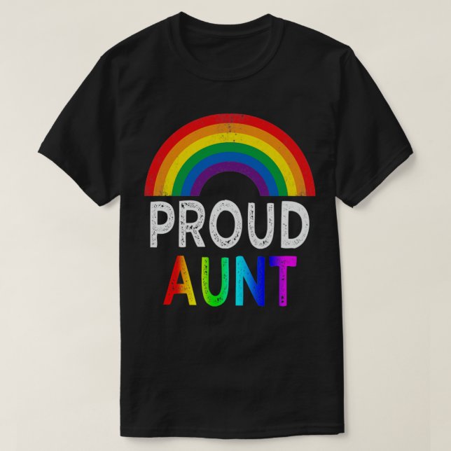 Camiseta orgullosa tía lgbt (Diseño del anverso)