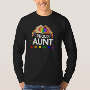 Camiseta Orgullosa tía Lgbt Bandera Orgullo Gay Lesbiana De
